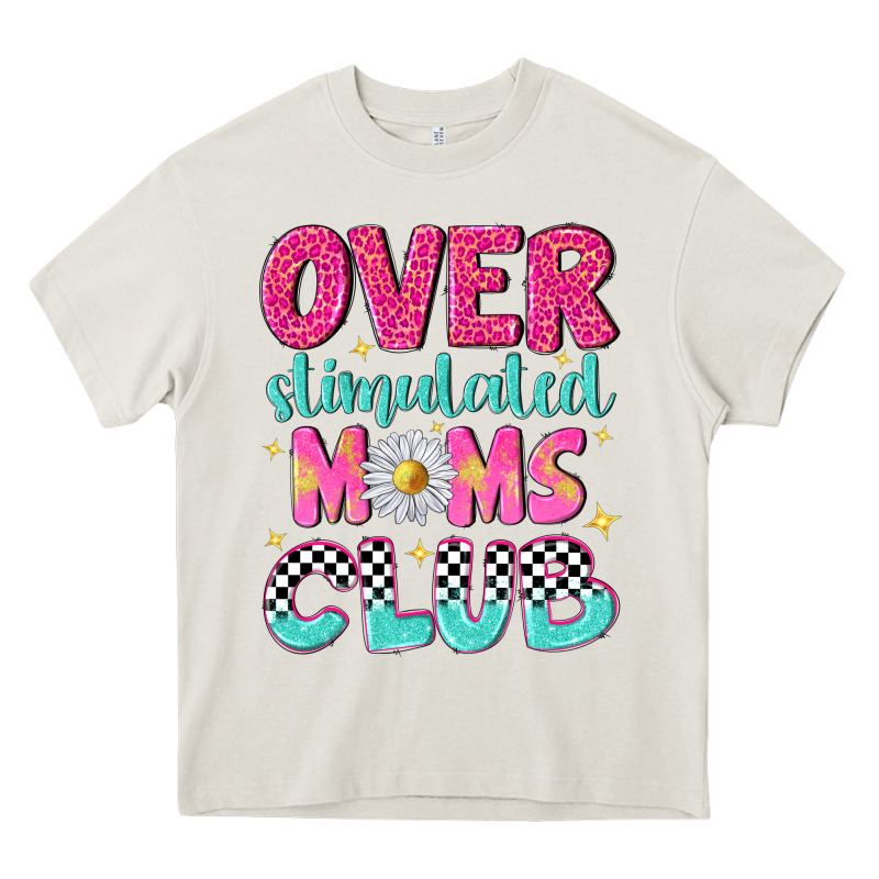 Over Stimulated Moms Club Heavy Core Tee by NancyCooperArtShop | Teevron