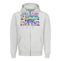 Dove Grey Western LGBTQ+ Trans Lives Matter Zipper Hoodie - BundleAndBundleShop