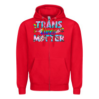 Red Western LGBTQ+ Trans Lives Matter Zipper Hoodie - BundleAndBundleShop