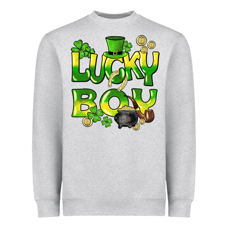 Lucky Boy St. Patrick's Day Heavyweight Sweatshirt by HowdyJamesFarm | Teevron