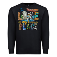 Black the lakes my happy place Premium Sweatshirt - CowhideDigitalArt
