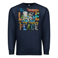 Navy the lakes my happy place Premium Sweatshirt - CowhideDigitalArt