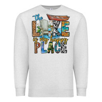 Oatmeal Heather the lakes my happy place Premium Sweatshirt - CowhideDigitalArt