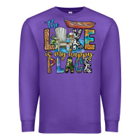 Purple the lakes my happy place Premium Sweatshirt - CowhideDigitalArt
