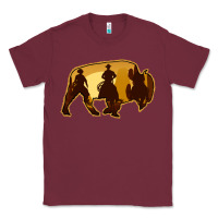 Burgundy Bison Silhouette Cowboy Classic Tee - Bettercallsaul