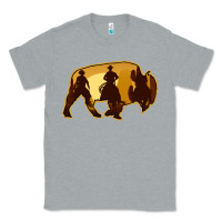 Heather Grey Bison Silhouette Cowboy Classic Tee - Bettercallsaul