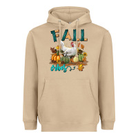 Mushroom Fall Vibes Chicken Heavyweight Hoodie - LillyAllenDesigns