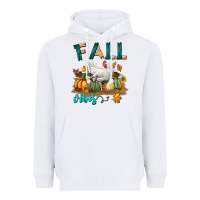 White Fall Vibes Chicken Heavyweight Hoodie - LillyAllenDesigns