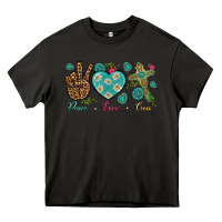 Asphalt peace love cross Heavy Core Tee - NancyCooperArtShop