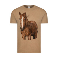 Vintage Coffee brown horse Vintage Tee - RanaPortraitStore