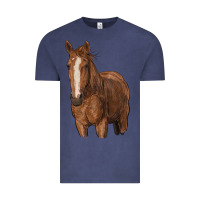 Vintage Denim brown horse Vintage Tee - RanaPortraitStore