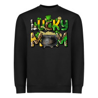 Black lucky mom St. Patrick's Heavyweight Sweatshirt - HowdyJamesFarm