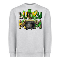 Heather Grey lucky mom St. Patrick's Heavyweight Sweatshirt - HowdyJamesFarm