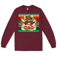 Burgundy nacho average dad father's day Long Sleeve Tee - TumblerDesignByShophia