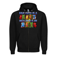Black diversity is a fact indesion is an act Zipper Hoodie - FaDigitalArtStudio