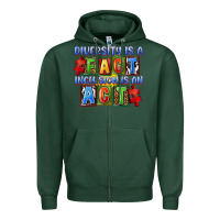 Sports Green diversity is a fact indesion is an act Zipper Hoodie - FaDigitalArtStudio