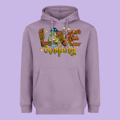 Love Camping Heavyweight Hoodie Designed By Cowhidedigitalart