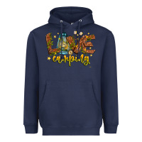 Navy Love Camping Heavyweight Hoodie - CowhideDigitalArt
