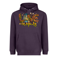 Plum Love Camping Heavyweight Hoodie - CowhideDigitalArt