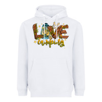 White Love Camping Heavyweight Hoodie - CowhideDigitalArt