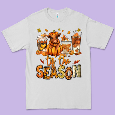 Tis' The Season Fall Heifer Coffee Cups Premium Tee Designed By Ranaportraitstore