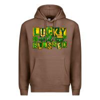Chestnut Lucky and blessed St. Patricks Day Premium Hoodie - FaDigitalArtStudio