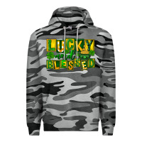 Slate Camo Lucky and blessed St. Patricks Day Premium Hoodie - FaDigitalArtStudio