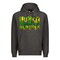 Smoke Lucky and blessed St. Patricks Day Premium Hoodie - FaDigitalArtStudio