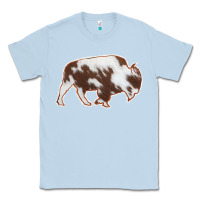 Dusty Blue Cowhide Bison Silhouette Classic Tee - Bettercallsaul