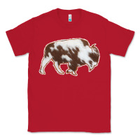 Red Cowhide Bison Silhouette Classic Tee - Bettercallsaul