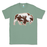 Sage Cowhide Bison Silhouette Classic Tee - Bettercallsaul