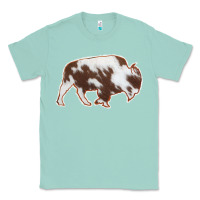 Seafoam Cowhide Bison Silhouette Classic Tee - Bettercallsaul