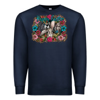 Navy Happy Easter Premium Sweatshirt - CowhideDigitalArt