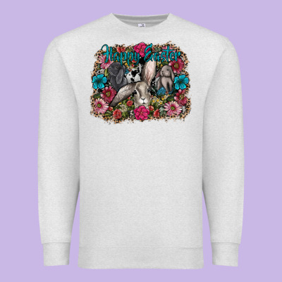 Happy Easter Premium Sweatshirt Designed By Cowhidedigitalart