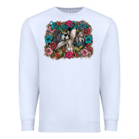 White Happy Easter Premium Sweatshirt - CowhideDigitalArt
