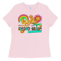 Bubblegum Pink hello second grade Ladies Tee - NancyCooperArtShop