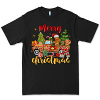 Black merry christmas gingerbread truck Premium Tee - MaliasSmallBusiness