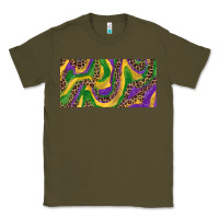 Army Green Mardi gras colors with leopard Classic Tee - RanaPortraitStore