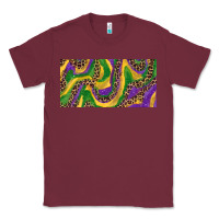 Burgundy Mardi gras colors with leopard Classic Tee - RanaPortraitStore