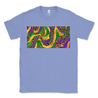 Colony Blue Mardi gras colors with leopard Classic Tee - RanaPortraitStore