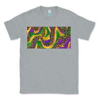 Heather Grey Mardi gras colors with leopard Classic Tee - RanaPortraitStore