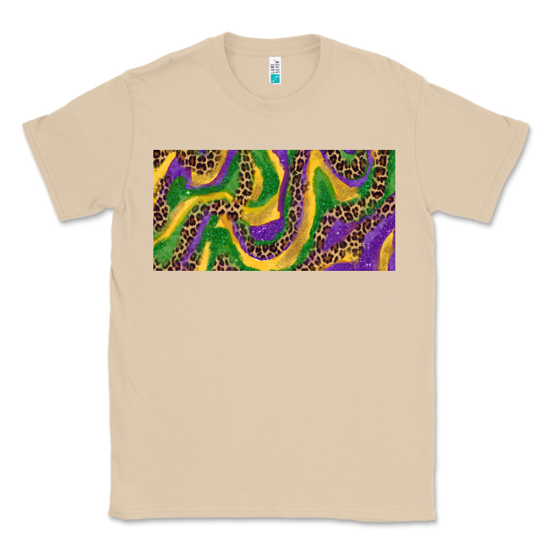 Mardi Gras Colors With Leopard Classic Tee by RanaPortraitStore | Teevron