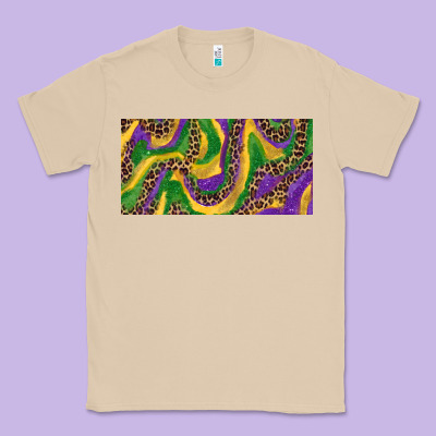 Mardi Gras Colors With Leopard Classic Tee Designed By Ranaportraitstore