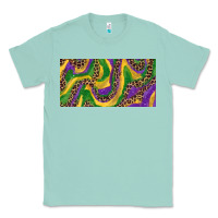Seafoam Mardi gras colors with leopard Classic Tee - RanaPortraitStore