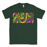 Sports Green Mardi gras colors with leopard Classic Tee - RanaPortraitStore