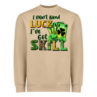 Mushroom I don't need luck i've got skill Heavyweight Sweatshirt - CowGirlArtShop