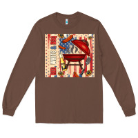 Chestnut red white and bbq usa flag Long Sleeve Tee - TumblerDesignByShophia