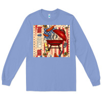 Colony Blue red white and bbq usa flag Long Sleeve Tee - TumblerDesignByShophia