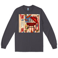 Smoke red white and bbq usa flag Long Sleeve Tee - TumblerDesignByShophia