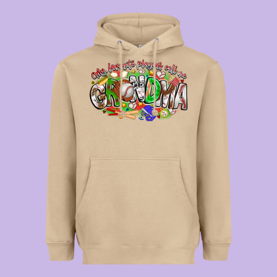 My Favorite Platers Call Me Grandma Baseball Heavyweight Hoodie Designed By Cowhidedigitalart
